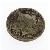 1865 3 Cent Nickel