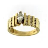 14kt Gold Marquise Cut 1.00 ct Diamond Ring