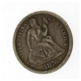 1876 Seated Liberty Silver Dime