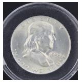 1959 BU Franklin Silver Half Dollar