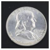 1956 BU Type 1 Franklin Silver Half Dollar
