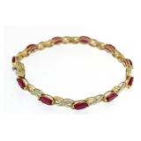 10kt Gold Tourmaline & Diamond Infinity Bracelet