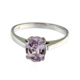 14kt Gold Vintage Pink Amethyst Solitaire Ring