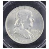 1959 BU Franklin Silver Half Dollar