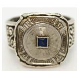 Designer Square Sapphire Estate Ring