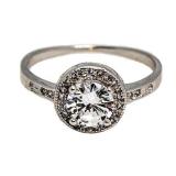 Brilliant White Topaz Solitaire Ring