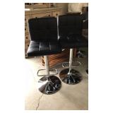Black Adj Height Bar Stool