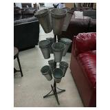 12 Bin Galvanized Accent