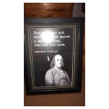 Ben Franklin Framed Quote