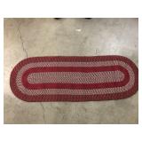 6x2 Barn Red Braided Rug