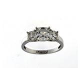 14kt Gold 2.00 ct Asscher Cut White Topaz Ring