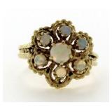 14kt Gold Antique Genuine Fire Opal Estate Ring