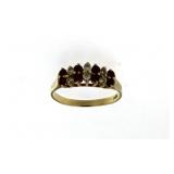 14kt Gold Vintage Ruby & Diamond Anniversary Ring