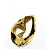 14kt Gold QUALITY Two Tone Large Pendant