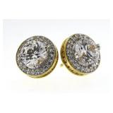 Brilliant 4.50 ct White Topaz Solitaire Earrings