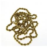 14kt Gold HEAVY 18" Rope Necklace