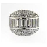 Elegant 4.50 ct White Topaz Baguette Ring