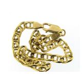 14kt Gold Large 4 mm HEAVY  8.5" Bracelet