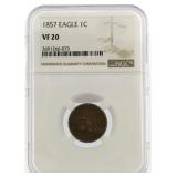 1857 VF20 Indian Head Cent