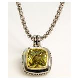 Yurman Style Yellow Sapphire Fashion Necklace