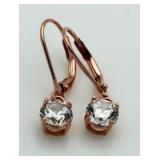 Round 2.00 ct White Topaz Designer Earrings