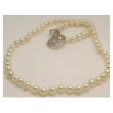 Pearl "D" Monogram Necklace