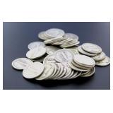 (50) Mixed Date & Type Silver Dimes