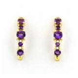 Genuine Amethyst Designer Earrings