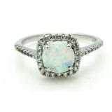 Round 1.50 ct Fire Opal Solitaire Ring