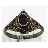 Antique Amethyst Opium-Poison Ring