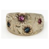 Pink & Blue Sapphire Estate Ring