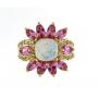 Quality 3.50 ct Fire Opal & Tourmaline Ring