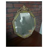 Vintage Green & Gold Mirror