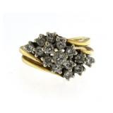 14kt Gold 1.00 ct Diamond Waterfall Ring