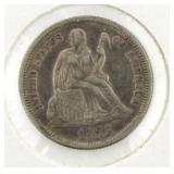 1875 Seated Liberty Silver Half Dime *Nice