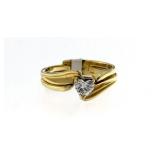 14kt Gold Brilliant 1/2 ct Heart Diamond Solitaire