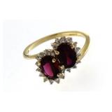 10kt Gold 2.00 ct Tourmaline & Diamond Ring