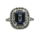 14kt Gold 3.07 ct  Alexandrite & Diamond Ring