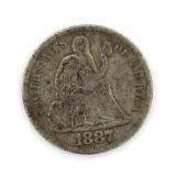 1887-S Seated Liberty Silver Dime