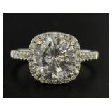 14kt Gold Brilliant 3.91 ct Diamond Solitaire Ring