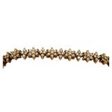 14kt Gold 5.94 ct Diamond Floral Motif Bracelet