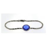 Round 5.50 ct Sapphire Tennis Bracelet