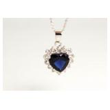 Beautiful Sapphire Fashion Heart Pendant