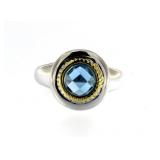 Yurman Style 2.00 ct Blue Spinel Solitaire Ring