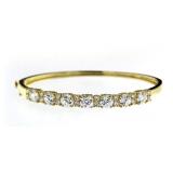 Brilliant 8.45 ct White Topaz Cuff Bracelet