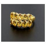 Genuine 2.00 ct Golden Citrine Cocktail Ring