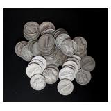 Collection (50) Silver Mercury Dimes