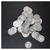 Collection (50) Silver Mercury Dimes
