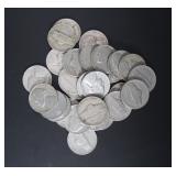 Collection (28) Jefferson Silver War Nickels