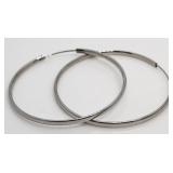 XX-Large Sterling Silver Hoop Earrings